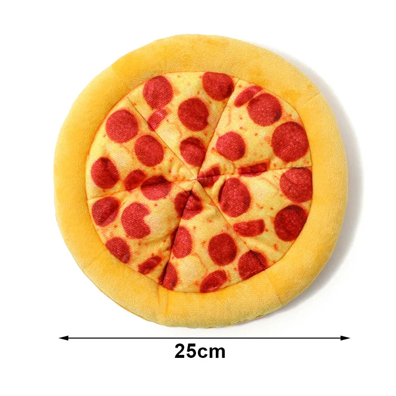 Plush Dog Toy Doughnut Pizza Shape Pet