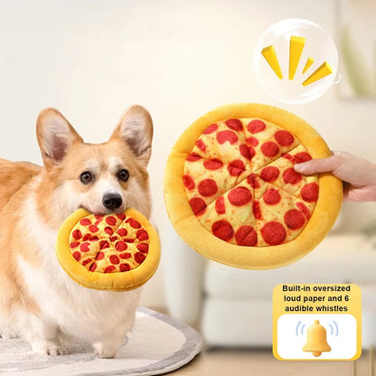 Plush Dog Toy Doughnut Pizza Shape Pet