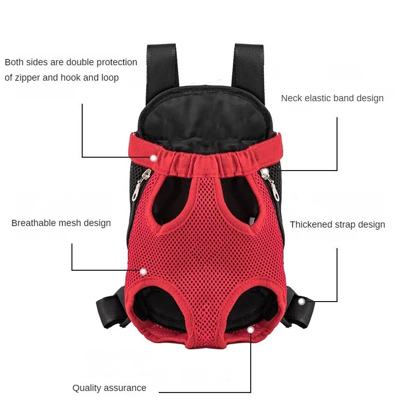 Double Shoulder Breathable Portable Travel Pet Dog Carrier