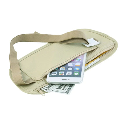 Invisible Travel Waist Packs Pouch for Passport Money Belt Bag