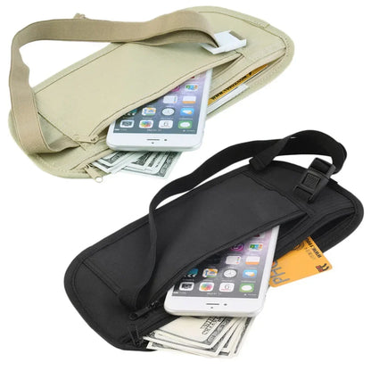 Invisible Travel Waist Packs Pouch for Passport Money Belt Bag